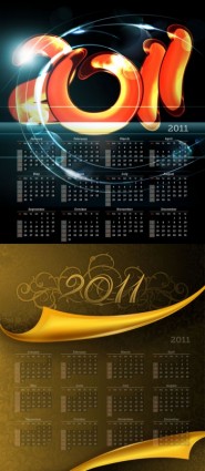 vector de plantilla de calendario 2011