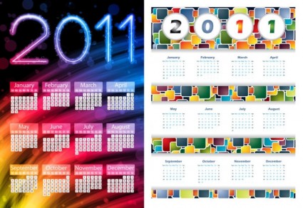 вектор шаблон календаря 2011