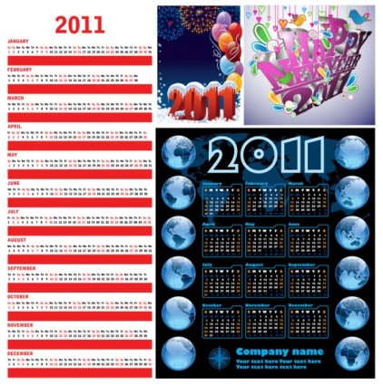 vetor de modelo de calendário 2011