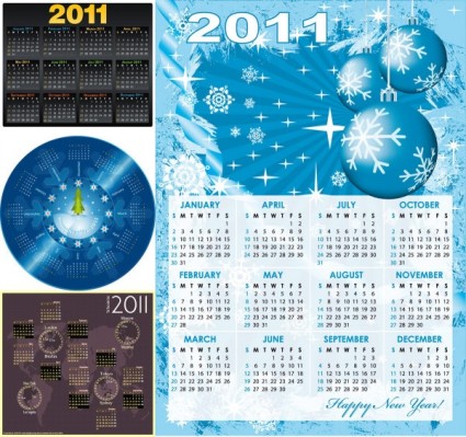 vecteur de modèle pour le calendrier 2011
