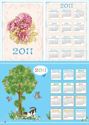 Kalendarz 2011 szablon wektor
