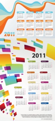 2011 日曆範本向量