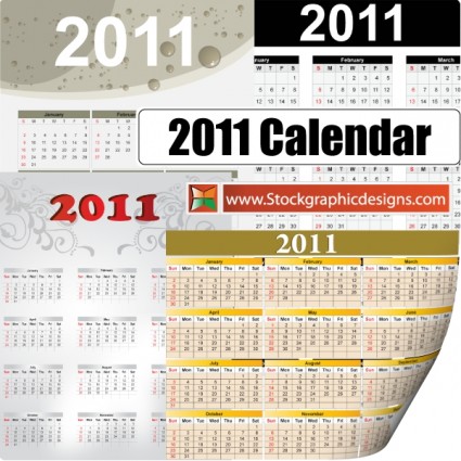 2011 無料ベクトル カレンダー