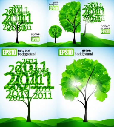 свежий деревья 2011 вектор