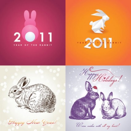 2011 兔子圖像背景向量