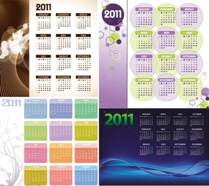 2011 wektor kalendarz szablon wektor