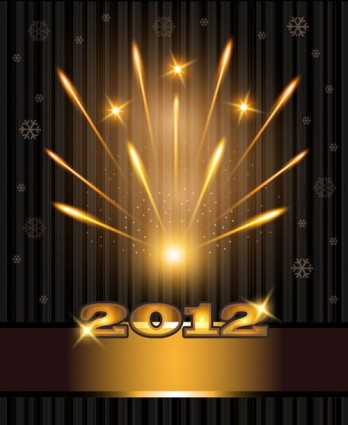feux d'artifice brillant 2012 background vector