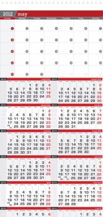 vetor de calendário 2012