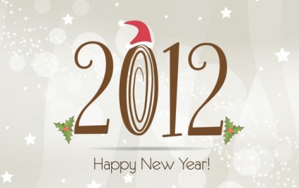 2012 Christmas Font Vector