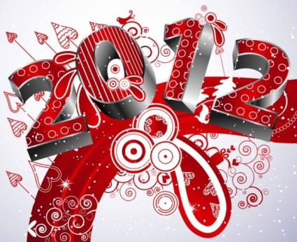2012 创意字体矢量