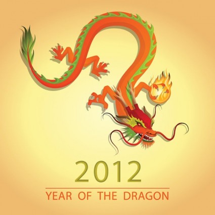 vector de ilustración 2012 dragón imagen
