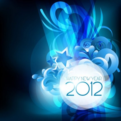 2012 Starry Background Vector
