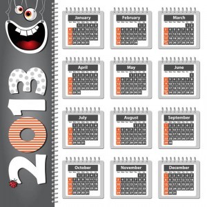2013 kalendarz wektor