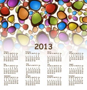 вектор календарь 2013