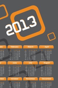 calendari 2013 disegno vettoriale