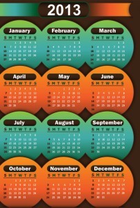 calendários de 2013 projeto vector