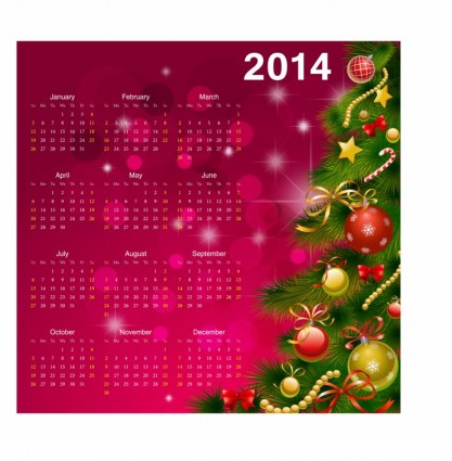 2014 lịch chúc mừng năm mới