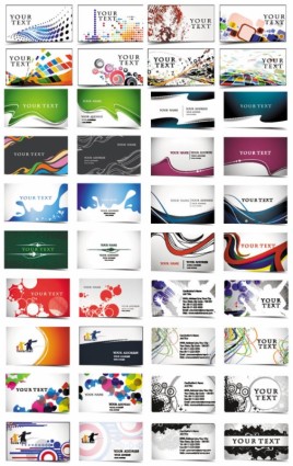 24 cantik dan praktis bisnis kartu template vector