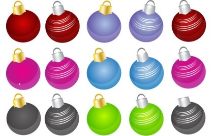 24 Free Christmas Vector Balls