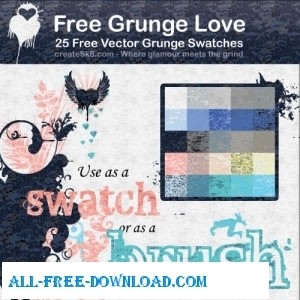 25 kostenlose Vector Grunge Muster