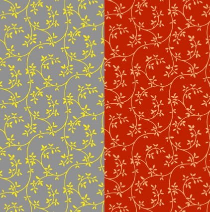 2color Leaf Pattern Background Vector