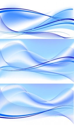 3 dynamische Linien des Vektors blauem Hintergrund