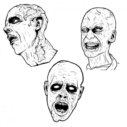 3 kostenlose illustriert beängstigend Zombie-Vektorgrafiken