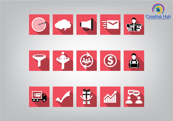 15 Unternehmen Icon Set Vektor kostenloser download