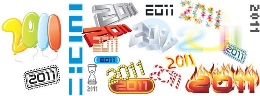 2011 Creative Fonts Vector