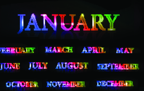vetor de elementos de design de calendários de 2013