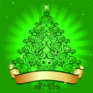 2014 abstrak pohon Natal desain vektor