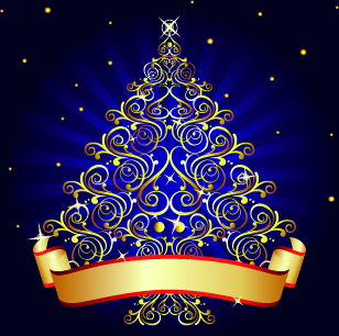 vetor de concepção abstrata de árvore de Natal 2014