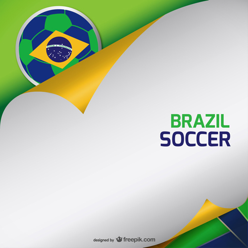 2014 Brazil World Football Tournament Vector Background