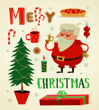 2014 Christmas Cute Ornaments Elements Vector