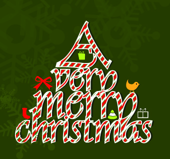 árvore de Natal engraçado 2014 projeto vector