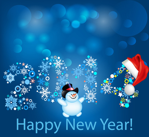 سنة جديدة سعيدة 2014 خلفيات الفيكتور