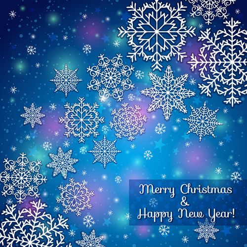 2014 merry christmas kepingan salju latar belakang grafis