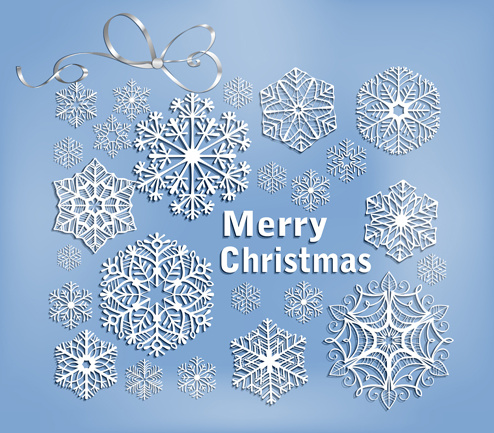 2014 Merry Christmas Snowflake Background Graphics