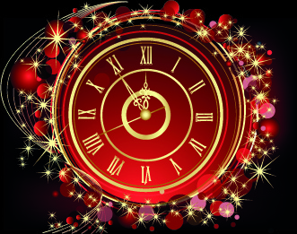 2014 New Year Clock Background Set