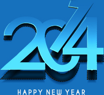 2014 año nuevo vector de diseño de texto