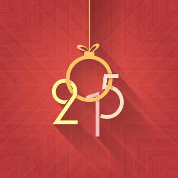 2015-Weihnachten und Silvester hängen Ornament Hintergrund