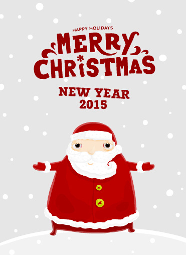 2015 Natal dan tahun baru santa latar belakang