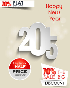 diskon 2015 Natal terbaik untuk dijual besar poster vektor