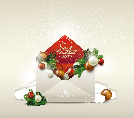 2015 Weihnachten Umschlag glänzend Hintergrund Vektor