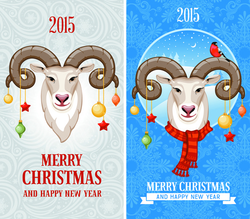2015 kambing Natal spanduk desain