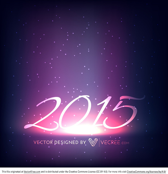 2015-frohes neues Jahr kostenlose Vektor