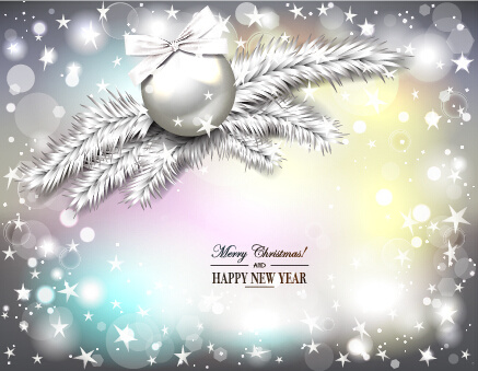 2015 году новый год и Рождество безделушки блестящий фон
