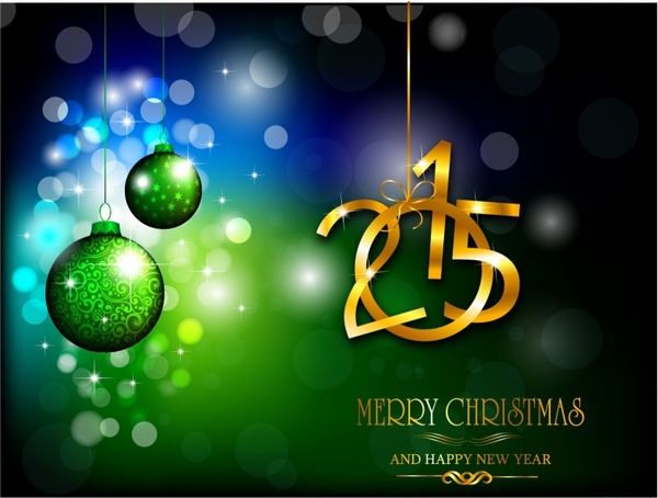 2015 New Year And Happy Christmas Background