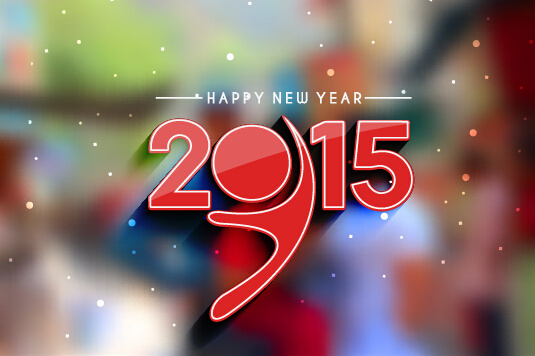 2015 yeni yıl arka planlar vektör set bulanıklaştırır