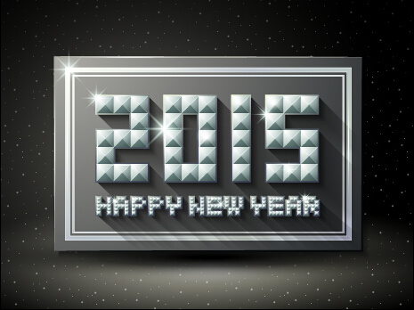 l'anno nuovo effetto rilievo brillante sfondo 2015